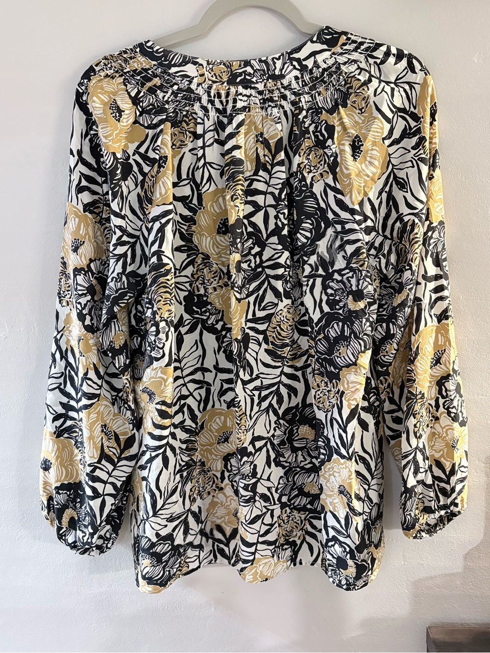 Lilly Pulitzer Silk Onyx Peony Party Blouse - Picture 2 of 7